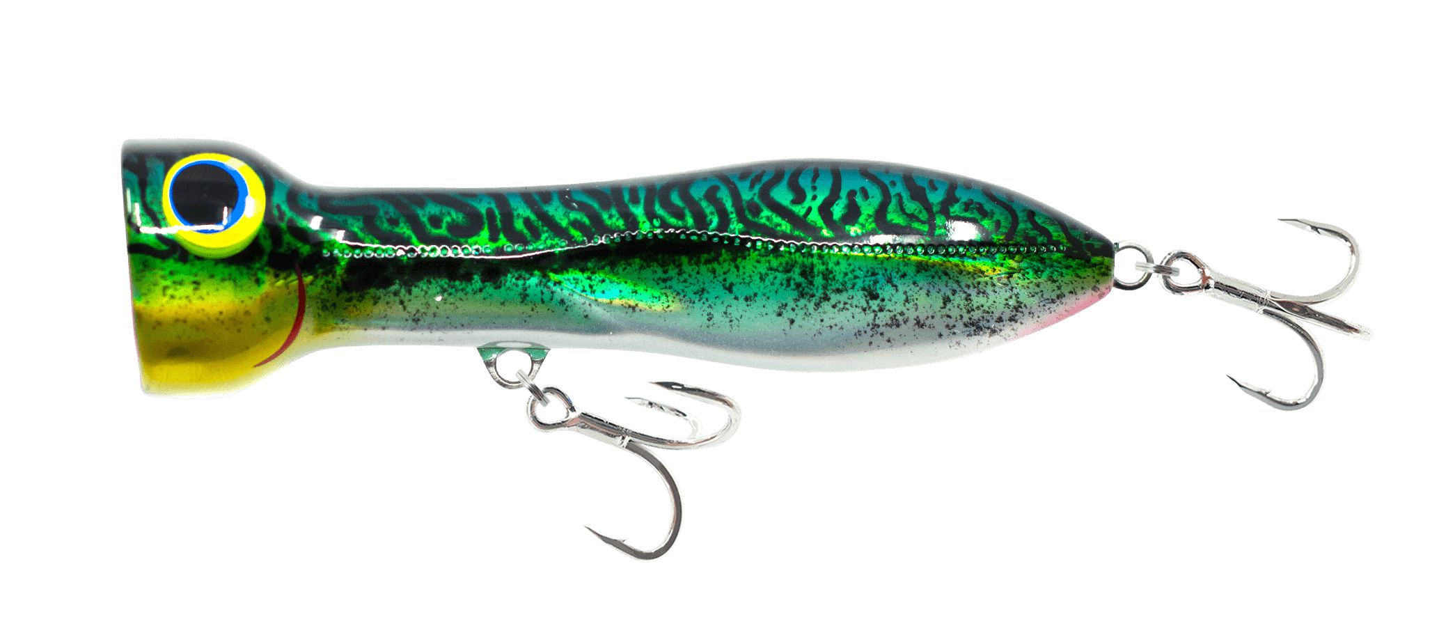 Nomad Chug Norris Poppers-Lures-Nomad-Silver Green Mackerel-Length : 3.75" - Weight: 3/4oz-Tackle World