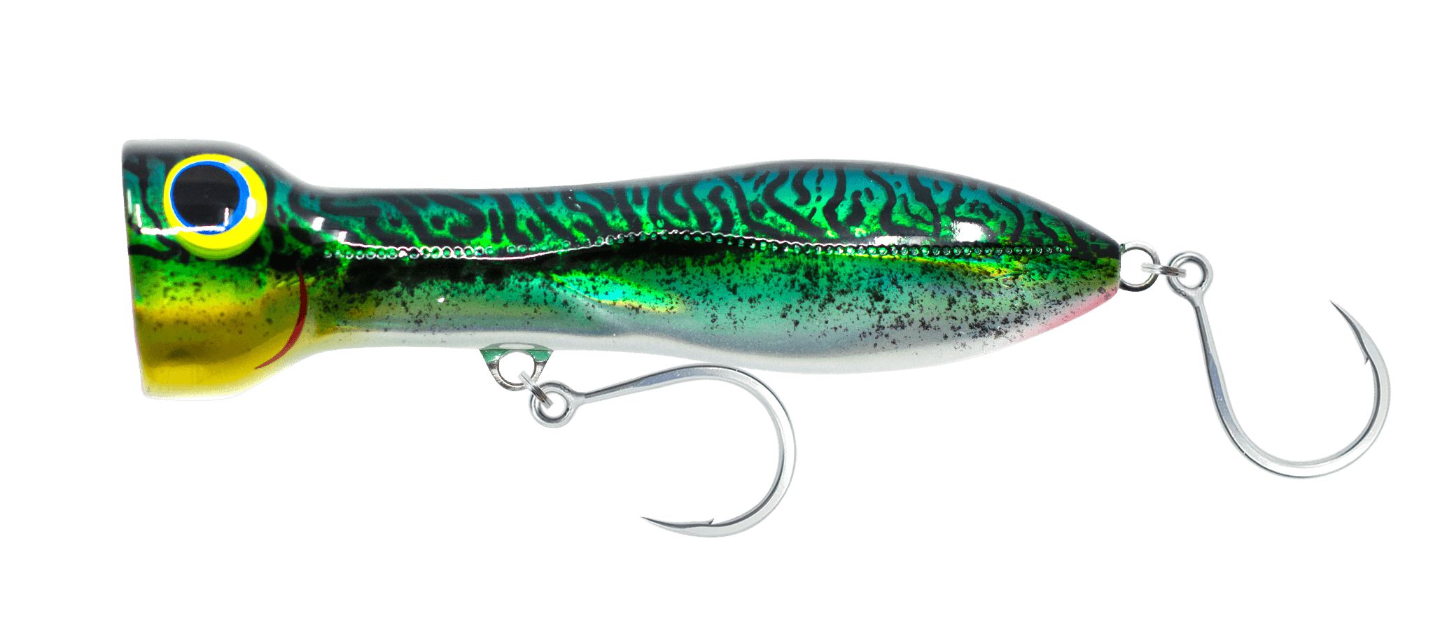 Nomad Chug Norris Poppers-Lures-Nomad-Silver Green Mackerel-Length: 4.75" - Weight: 1.5oz-Tackle World