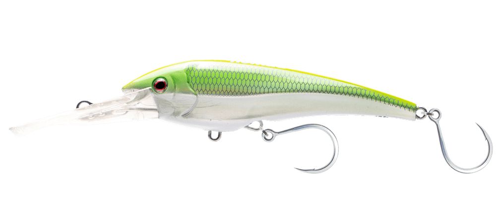 Nomad DTX Minnow Sinking Trolling Lures-Lures-Nomad-Chartreuse Chrome-Model: 110 - Length: 4.25"-Tackle World