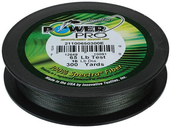 PowerPro Braided Spectra Line-Line & Leader-Power Pro-10 lb / 150 yd-Moss Green-Tackle World