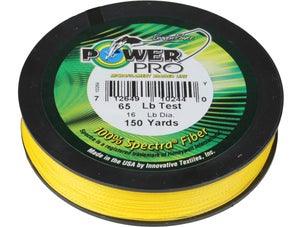 PowerPro Braided Spectra Line-Line & Leader-Power Pro-10 lb / 150 yd-Hi-Vis Yellow-Tackle World