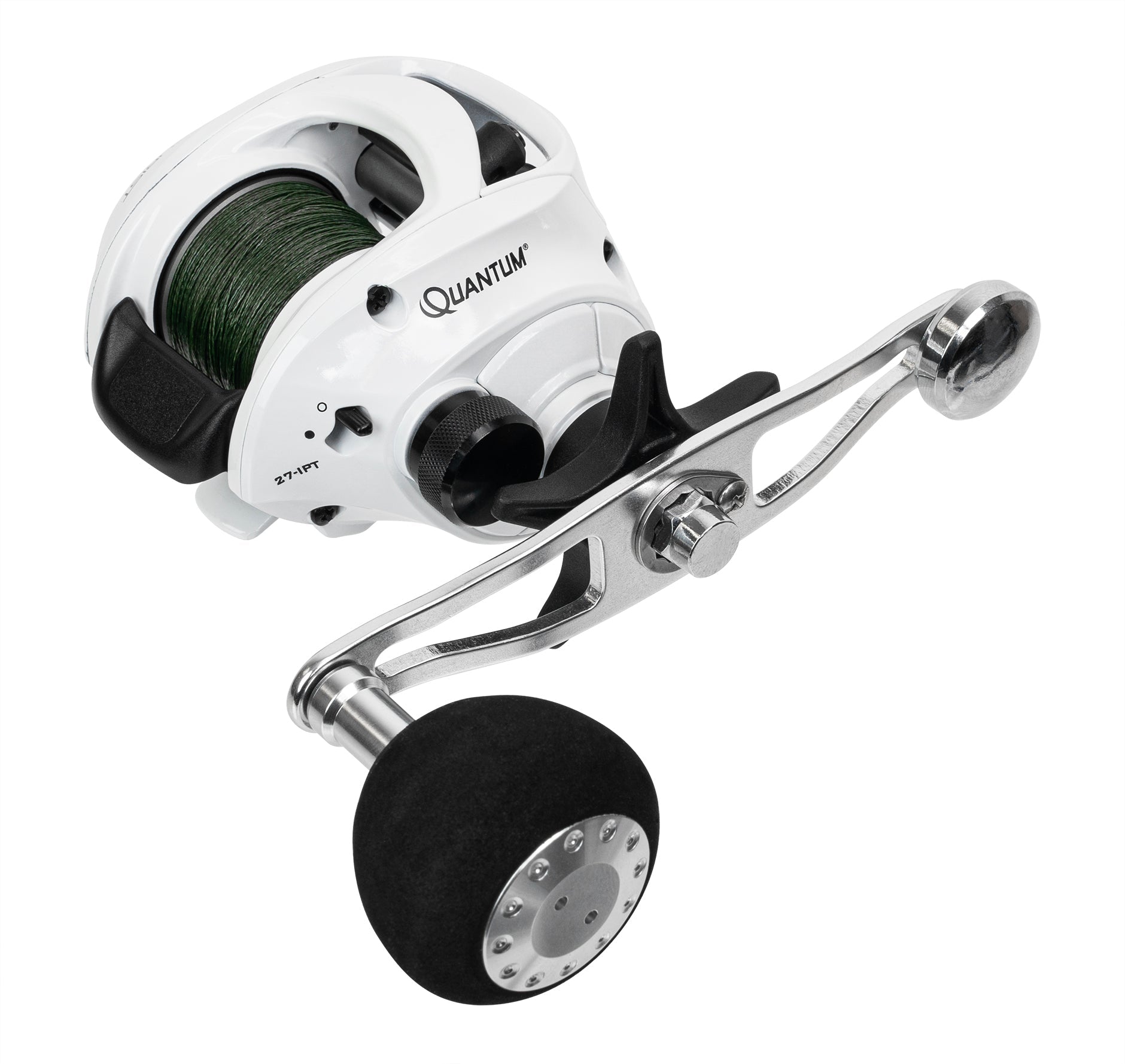 Quantum Accurist Baitcasting Reel + Power Handle + Line Combo *Limited Stock Only*-Reel-Quantum-AT100SPTA + Power Handle + Free Line (20lbs 150yds Dark Green Braid)-Tackle World