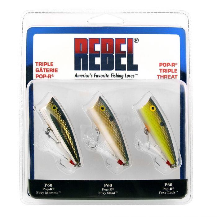 Rebel Pop-R Triple Threat 3 Pack-Lures-Rebel-Tackle World