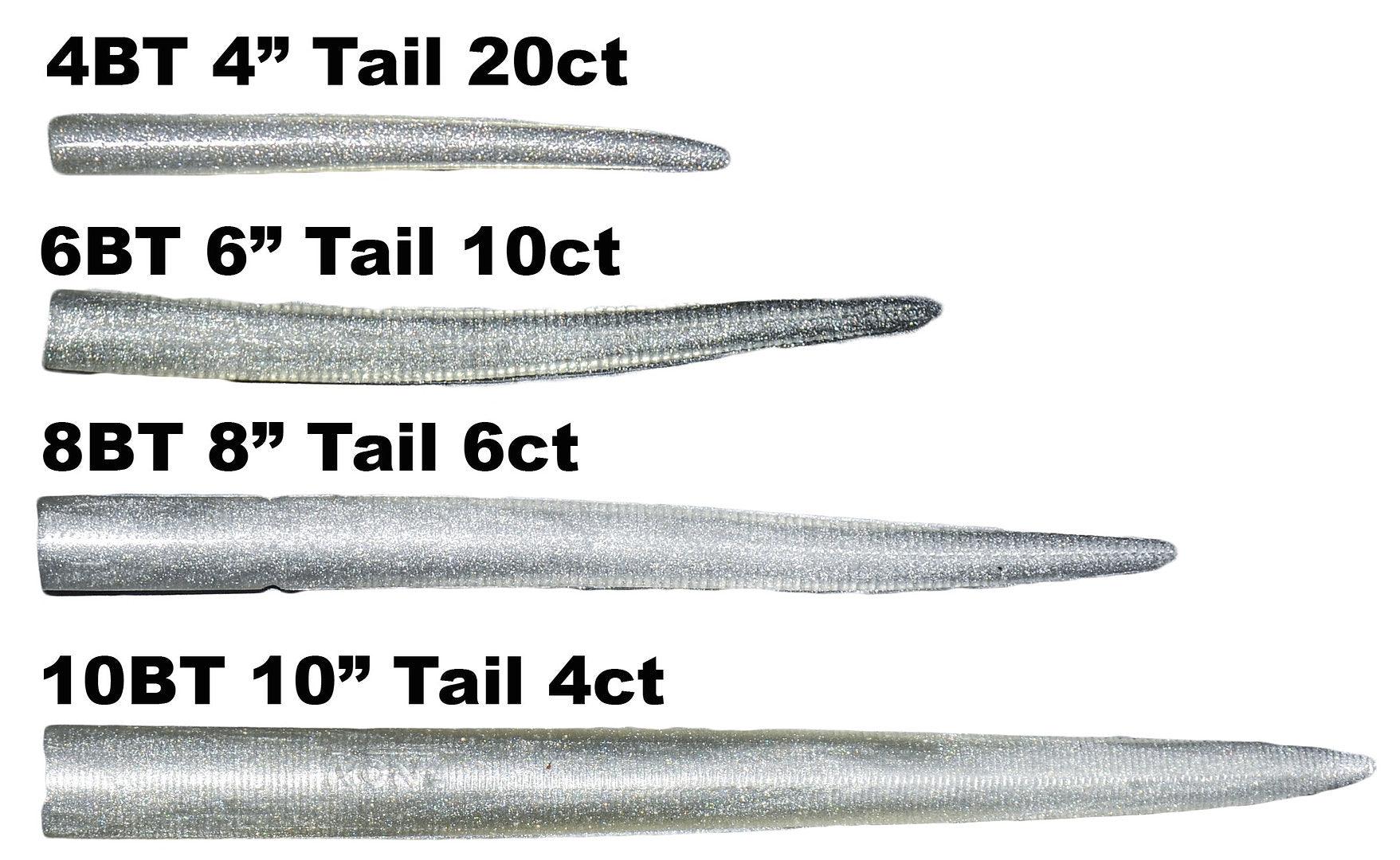 RonZ Replacement Tails-Lures-RonZ-Silver Metallic-Size: 6" - Q'ty: 10pk-Tackle World