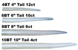 RonZ Replacement Tails-Lures-RonZ-White Pearl-Size: 4" - Q'ty: 12pk-Tackle World