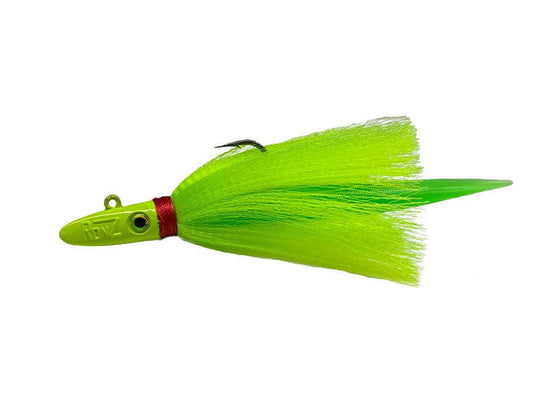 RonZ Z-Hawk Rigged Bucktail Jigs-Lures-RonZ-Green Chartreuse-2.5oz-Tackle World