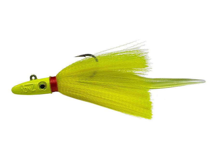 RonZ Z-Hawk Rigged Bucktail Jigs-Lures-RonZ-Yellow Chartreuse-2.5oz-Tackle World