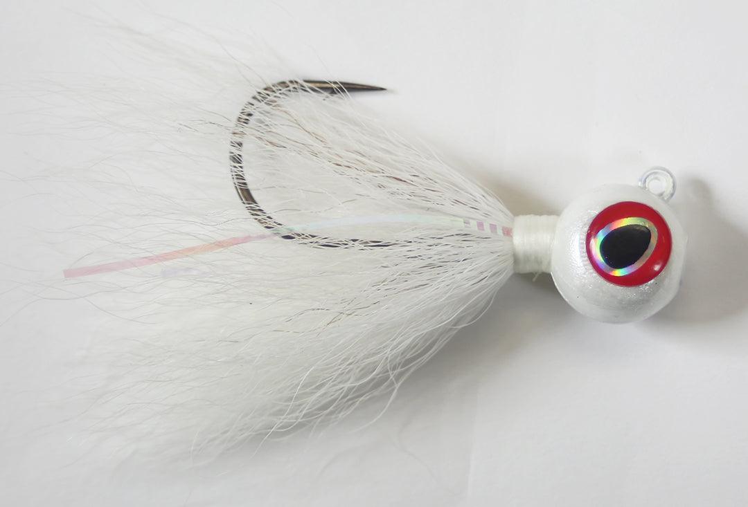 S&S Jigs Big Eye Jigs (New)-Lures-S&S Bucktails-3/4oz-White-Tackle World