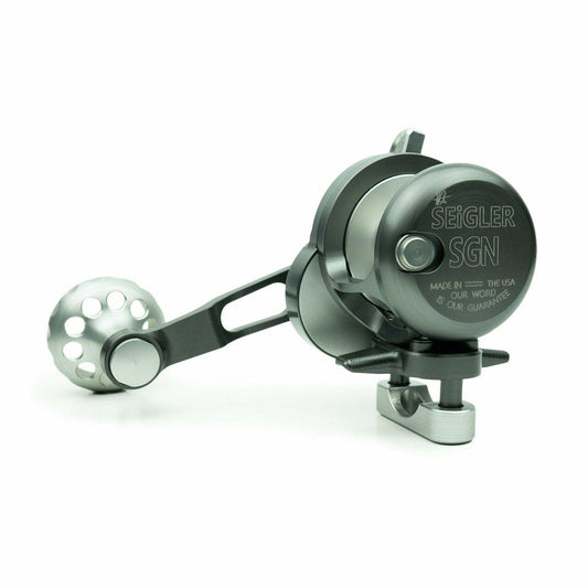 Seigler SGN Small Game Narrow Lever Drag Reels-Reel-Seigler-Smoke/Silver-Right-Tackle World