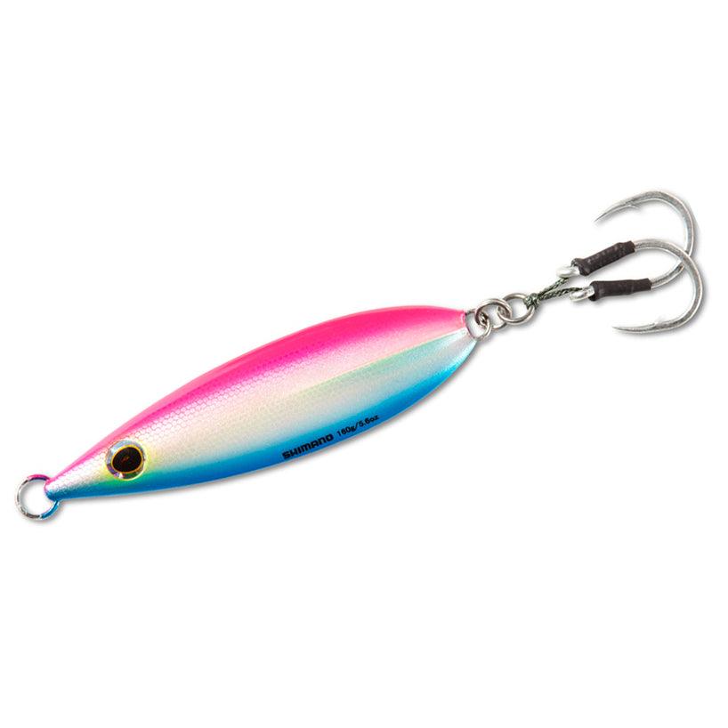 Shimano Butterfly Flat-Fall Jigs-Lures-Shimano-Pink Blue-Length: 3 3/4" - Weight: 2 7/8oz-Tackle World