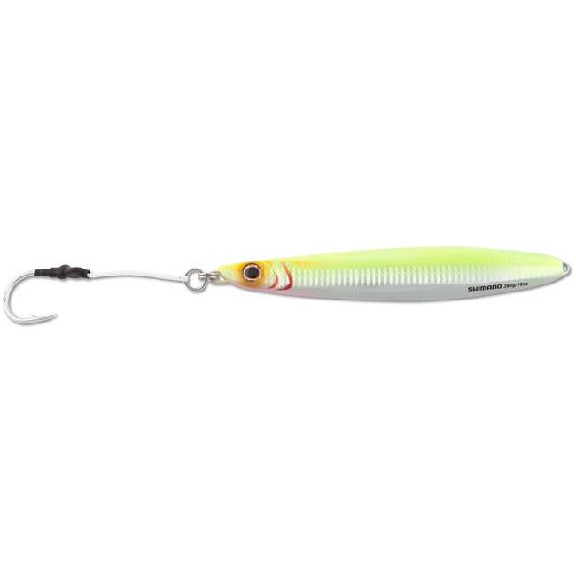 Shimano Butterfly Flat Side Jigs-Lures-Shimano-Chartreuse Silver-Weight: 112g (3.95oz)-Tackle World