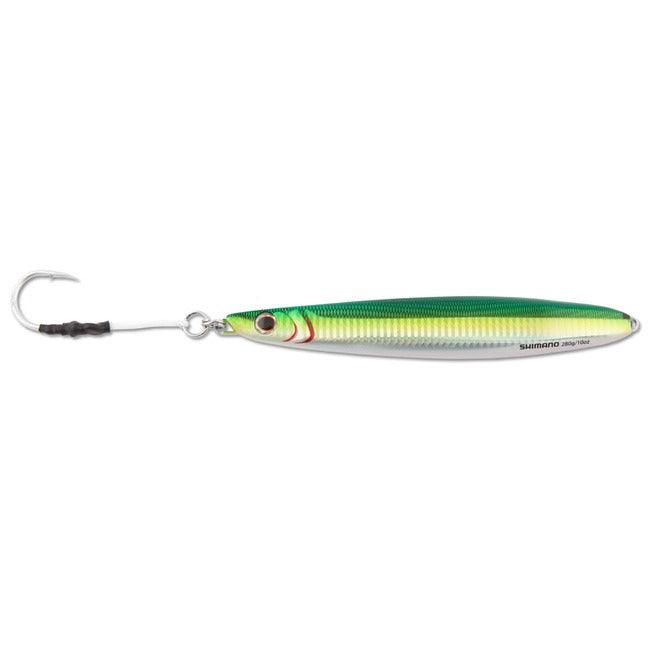 Shimano Butterfly Flat Side Jigs-Lures-Shimano-Green Silver-Weight: 112g (3.95oz)-Tackle World