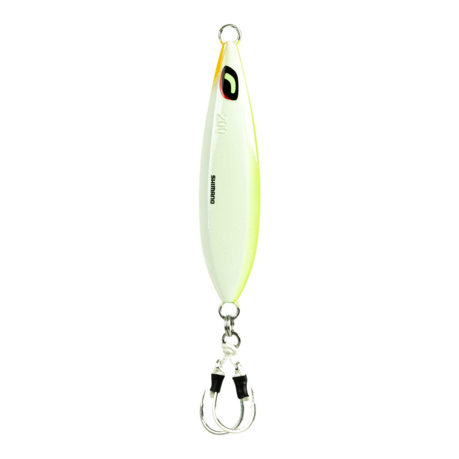 Shimano Butterfly Wing-Fall Jigs-Lures-Shimano-Chartreuse White-Length: 3 1/2" - Weight: 2 7/8oz-Tackle World