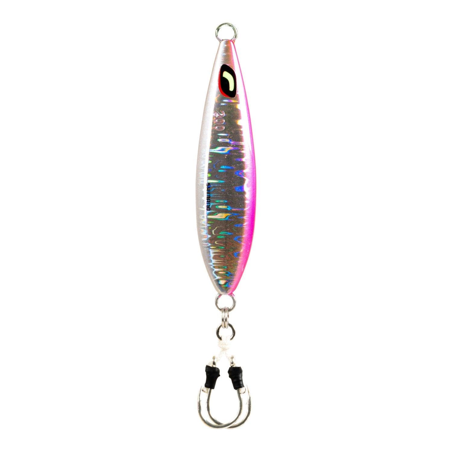 Shimano Butterfly Wing-Fall Jigs-Lures-Shimano-Pink Silver-Length: 3 1/2" - Weight: 2 7/8oz-Tackle World