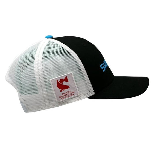 Shimano CCA Welded OSFM Trucker Cap Snapback Black-Apparel-Shimano-One Size Fits All-Black/Blue/White-Tackle World