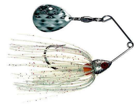 Strike King Mini-King 1/8oz Spinnerbaits-Lures-Strike King-Silver Head Clear Silver Red Skirt-Tackle World