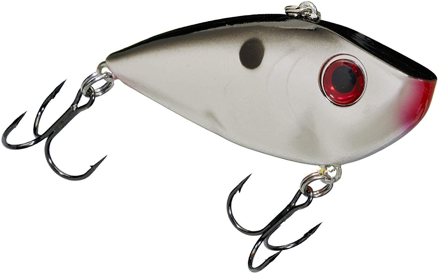 Strike King Red Eyed Shad 1/2oz Lipless Crankbaits-Lures-Strike King-Chrome Black-Tackle World