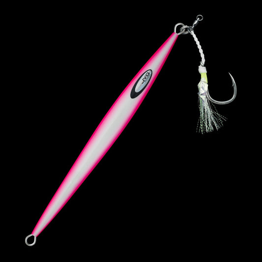 JYG Pro Fishing Stryke Tuna Jig Rigged-Lures-JYG-80g-Pink Glow-Tackle World