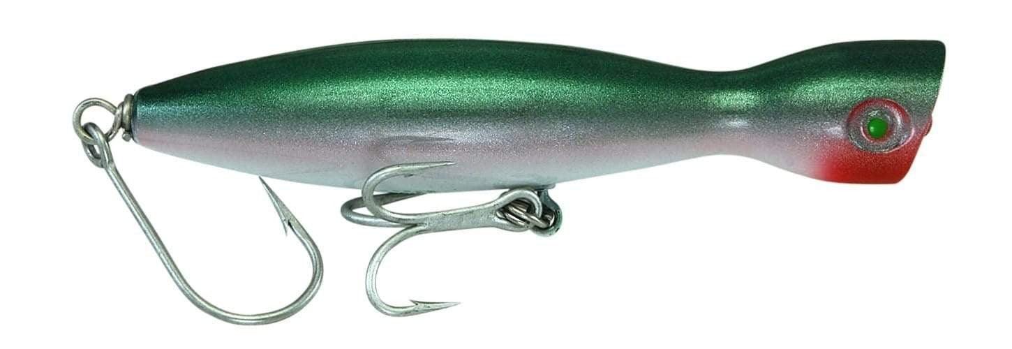 Super Strike Floating Little Neck Popper Lures-Lures-Super Strike Lures-Length: 4 1/4" - Weight: 1oz-Green/White-Tackle World