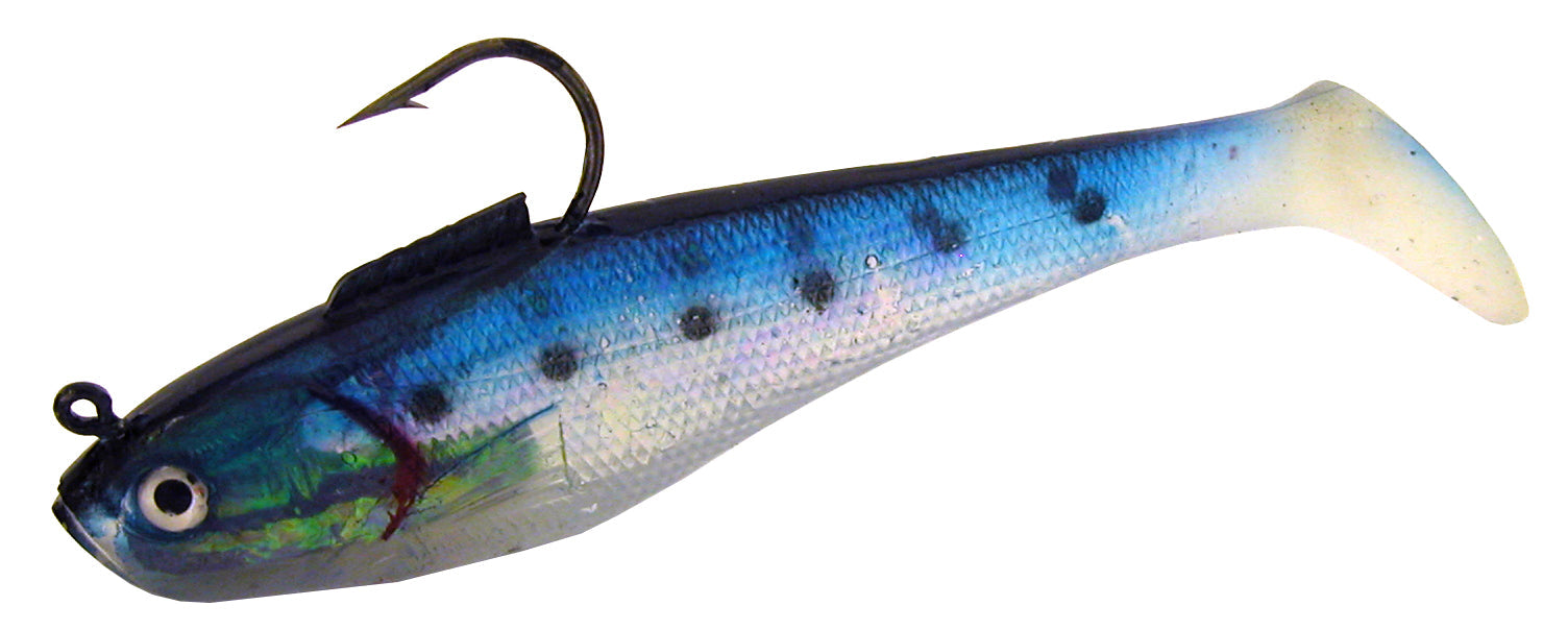 Tsunami Holographic Swim Shads-Lures-Tsunami-Size 4" 1oz - Q'ty/Pk 6-Blue Back-Tackle World