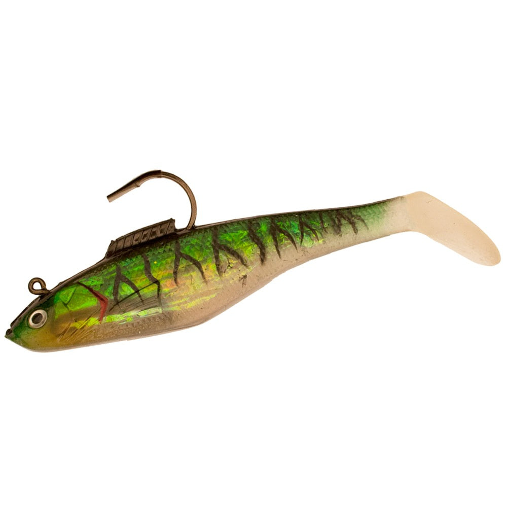 Tsunami Holographic Swim Shads-Lures-Tsunami-Size 4" 1oz - Q'ty/Pk 6-Green Mackerel-Tackle World