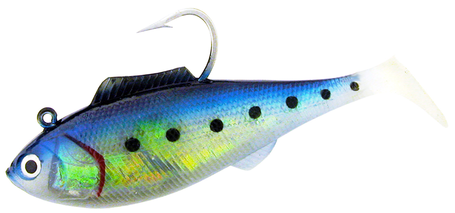 Tsunami Holographic Swim Shads-Lures-Tsunami-Size 5" Deep 3oz - Q'ty/Pk 2-Blue Back-Tackle World