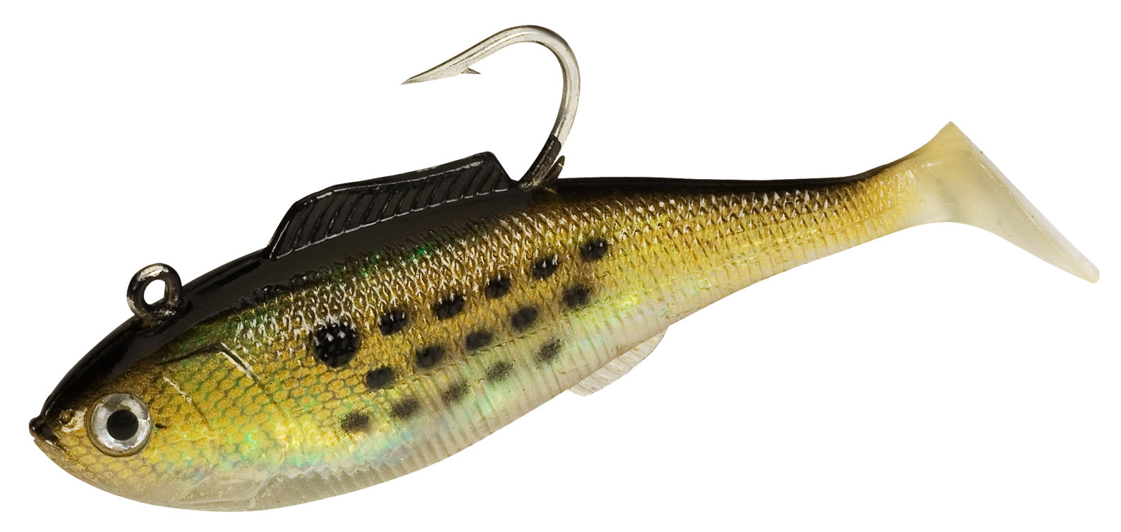 Tsunami Holographic Swim Shads-Lures-Tsunami-Size 5" Deep 3oz - Q'ty/Pk 2-Golden Bunker/Spot-Tackle World