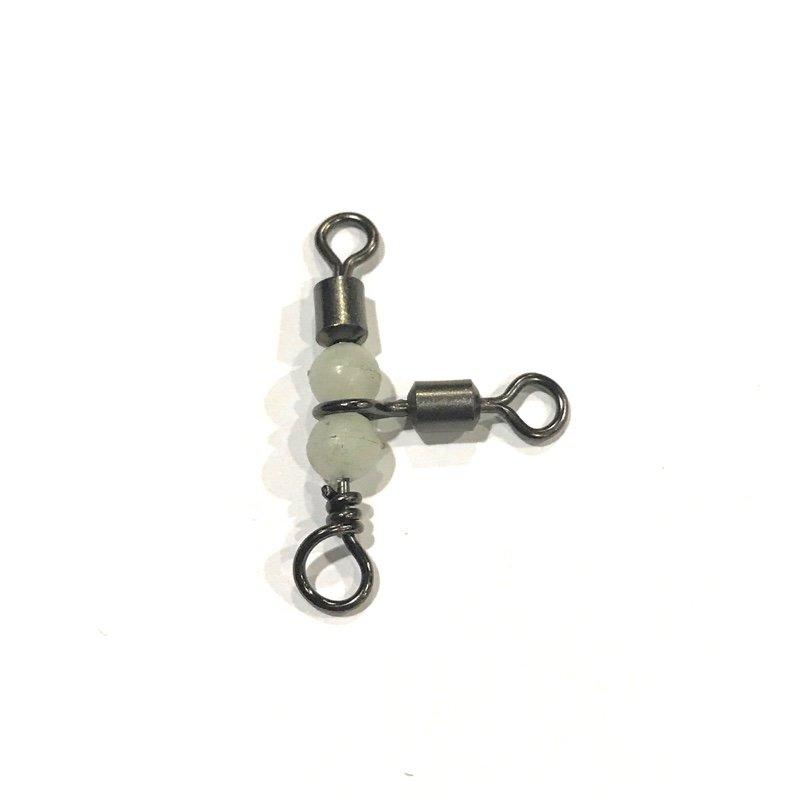 Tsunami Rolling T Swivel with Glow Beads-Terminal Tackle-Tsunami-Tackle World