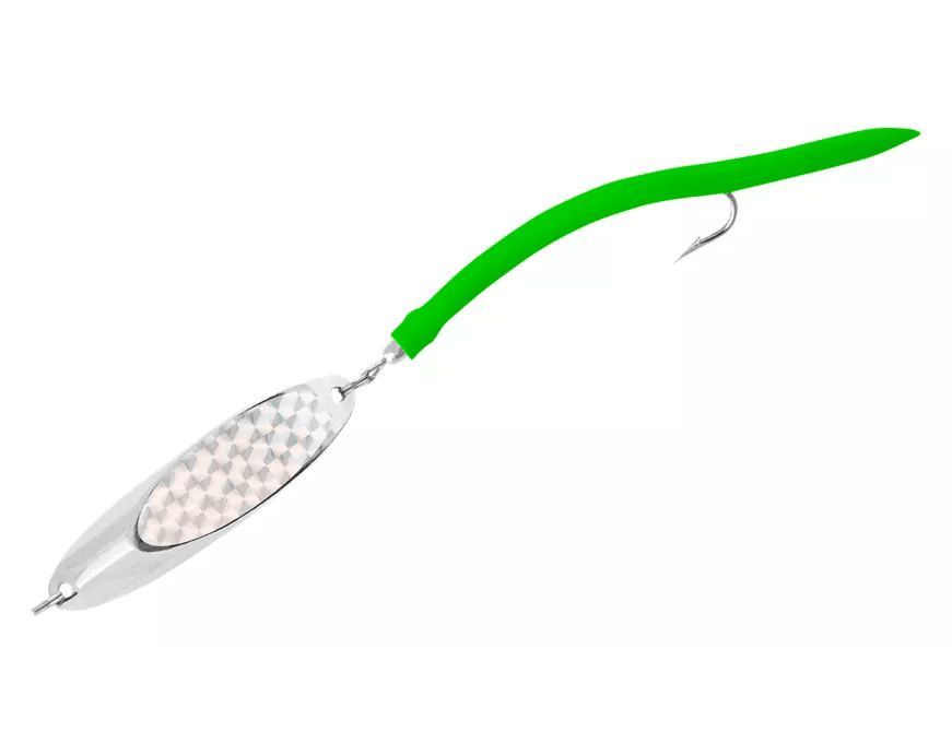 Tsunami Shockwave Spoon with Tubed Single Hook Jigs-Lures-Tsunami-Size 1oz - Green Tube-Tackle World