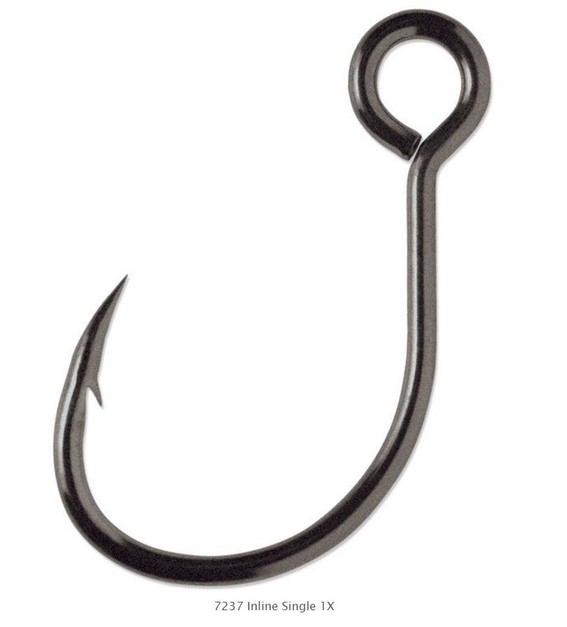 VMC 7237 Inline Single 1X Strong Hooks-Terminal Tackle-VMC-Tackle World