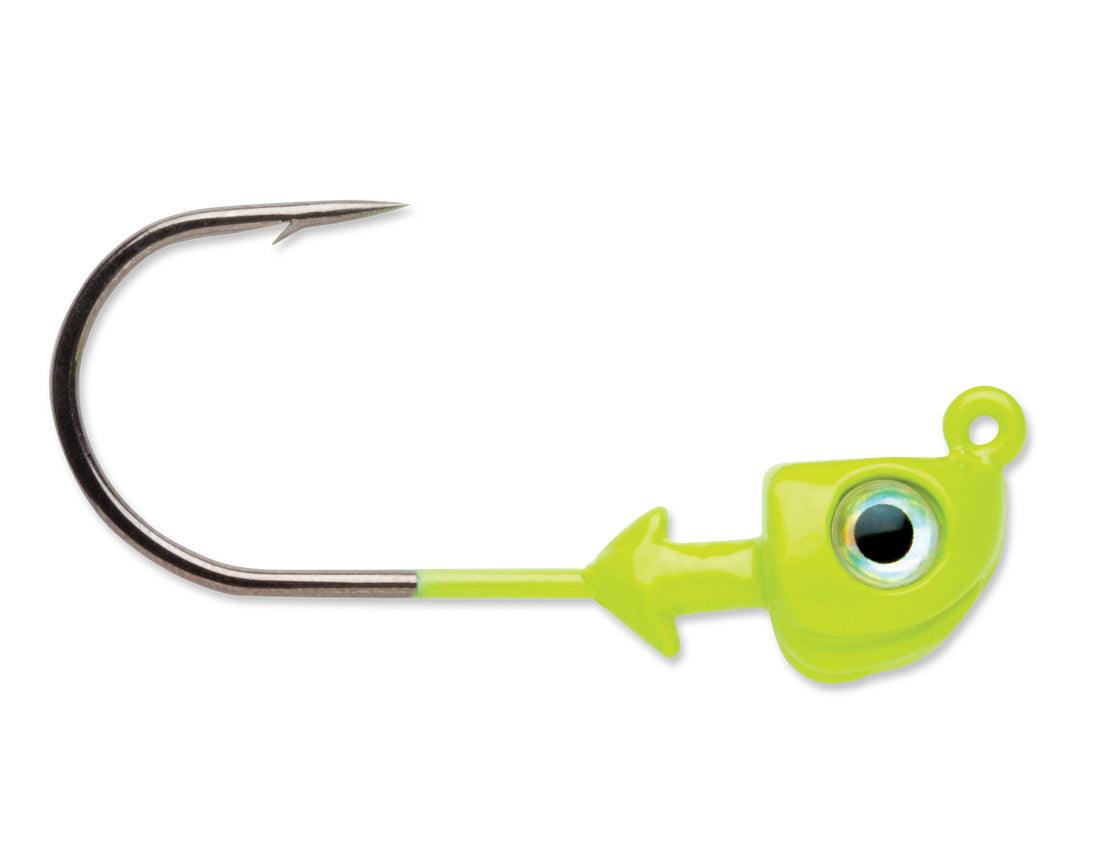 VMC Boxer Jig Heads-Terminal Tackle-VMC-Size 3/8oz - Q'ty/Pk 4-Metallic Chartreuse-Tackle World