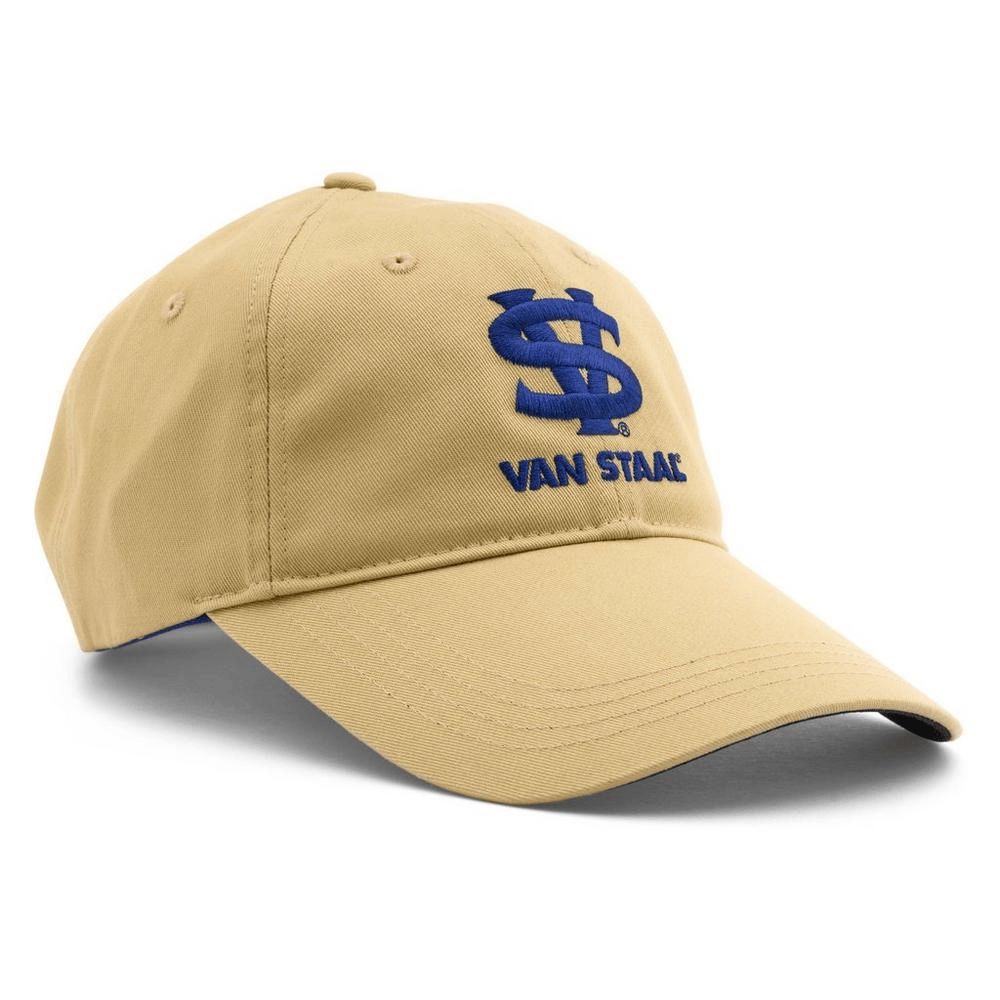 Van Staal Long Bill Hat-Apparel-Van Staal-tan-with-blue-logo-Tackle World