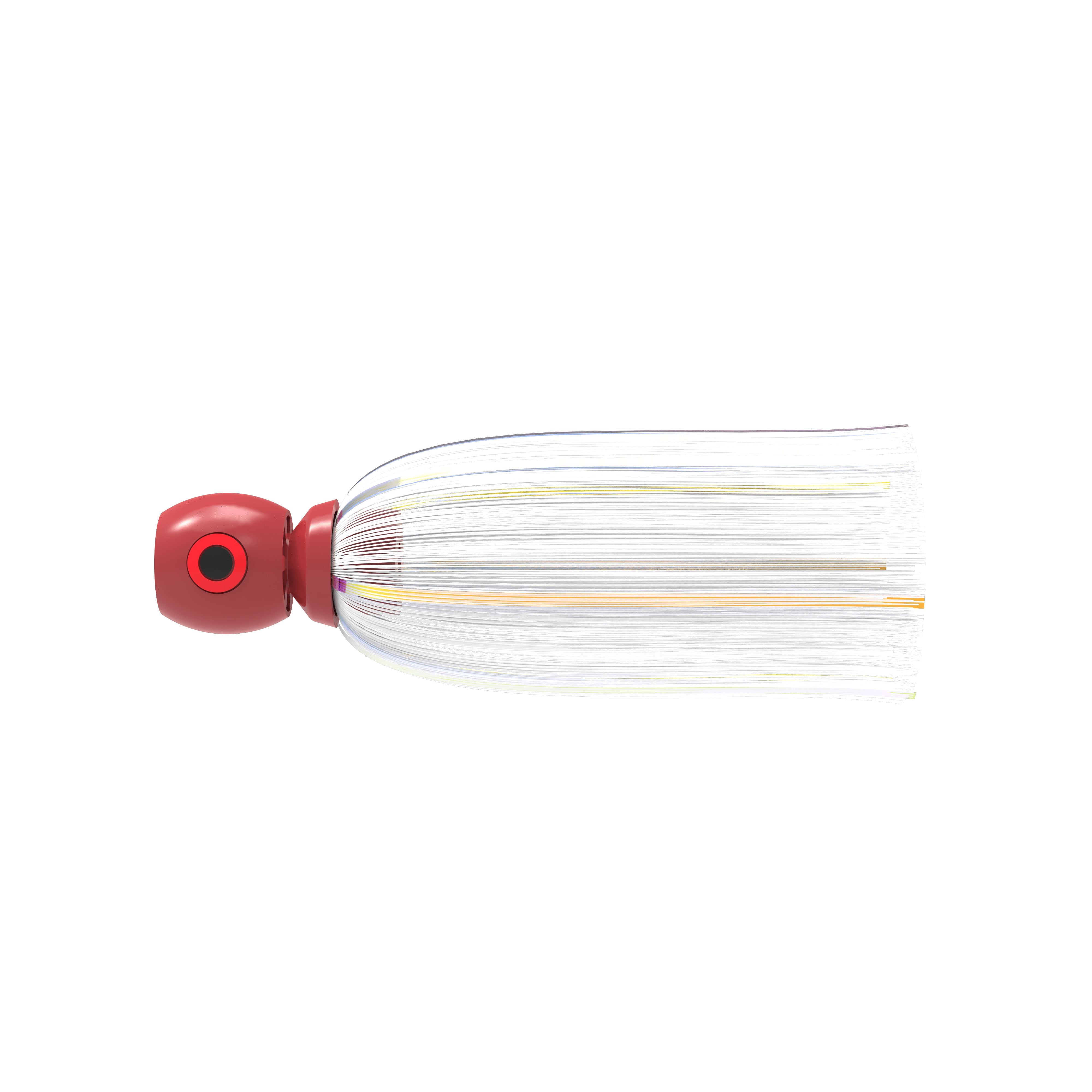 Wolfpack Tackle Jet Head Lures-Lures-Wolfpack Tackle-Junior (0.75oz)-Buoy Red Body w/ Crystal Hair-Tackle World