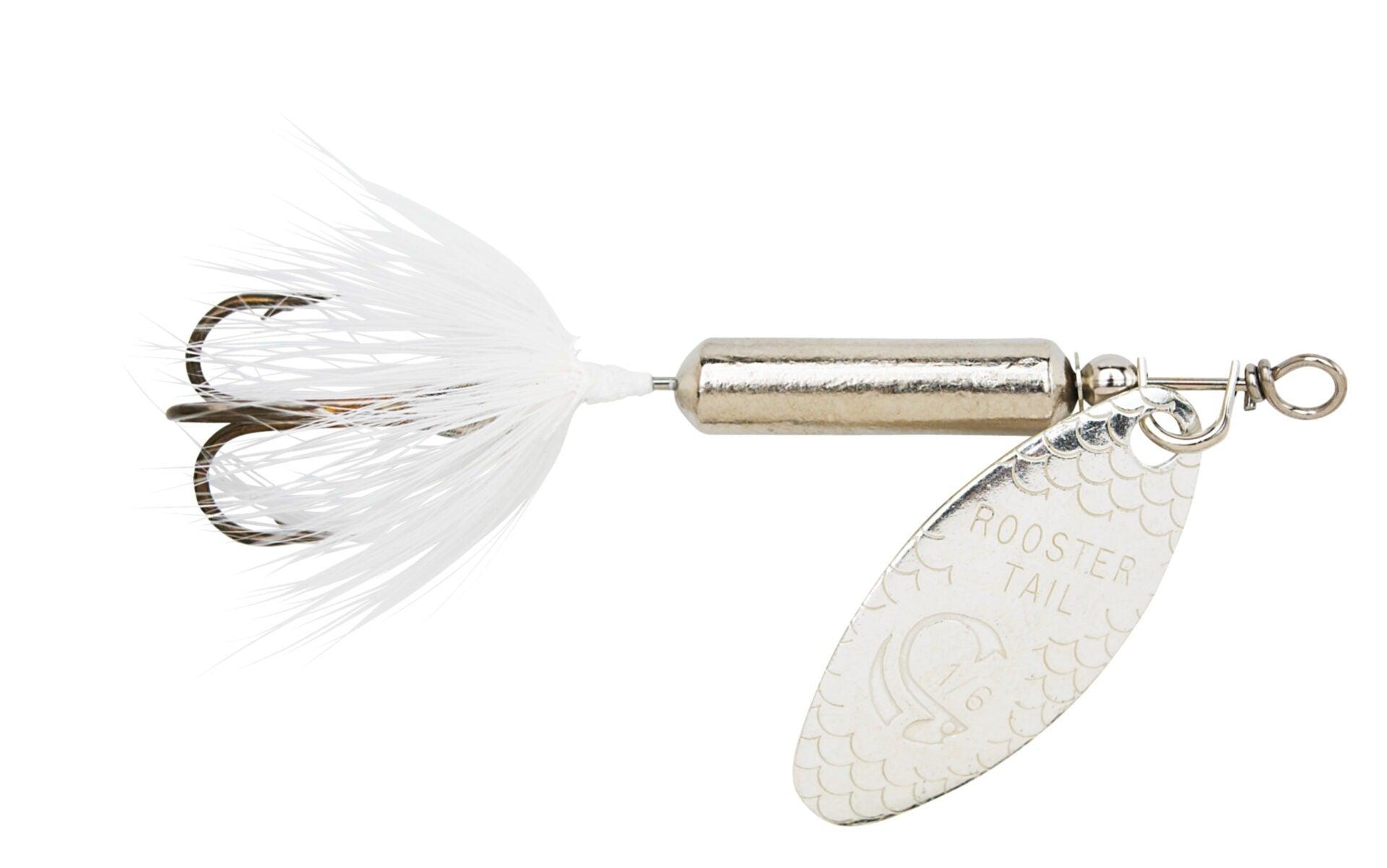 Worden's Original Rooster Tail In-Line Spinners-Lures-Worden's-Length: 2-1/4" Weight: 1/8oz-White-Tackle World