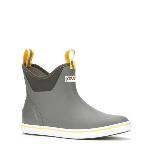 Xtratuf Men's 6" Ankle Deck Boots Gray/Yellow-Apparel-Xtratuf-Tackle World