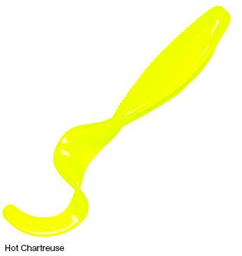 Z-Man Scented Curly TailZ Soft Plastics-Lures-Z-Man-Length: 4"-Hot Chartreuse-Tackle World