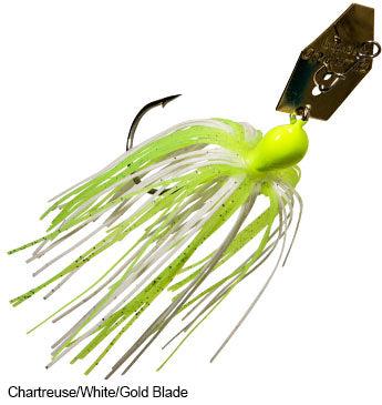 Z-Man The Original ChatterBait Lures-Lures-Z-Man-Weight: 3/8oz-Chartreuse/White/Gold Blade-Tackle World