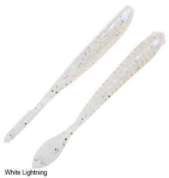 Z-Man Trick ShotZ Soft Plastics-Lures-Z-Man-White Lightning-Length: 3.5"-Tackle World