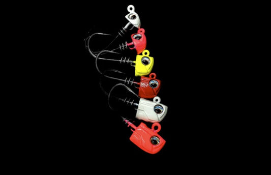 NLBN - No Live Bait Needed Hot Heads Screw Lock Jig Heads for 3" Paddle Tails