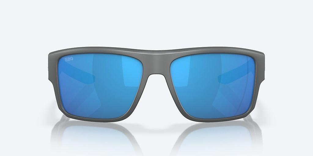 Costa Taxman Matte Gray Frame with Blue Mirror Lens 580G Polarized Sunglasses - Tackle World