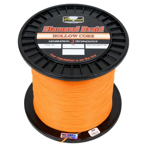 Momoi Diamond G3 16X Hollow Core Braid-Line & Leader-Momoi-Orange-60lb / 600yd-Tackle World