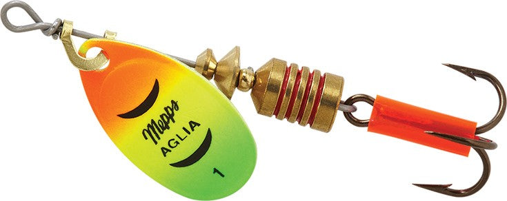 Mepps Plain Aglia Inline Spinners-Lures-Mepps-Hot Fire Tiger-#1 - 1/8oz-Tackle World