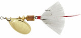 Mepps Dressed Aglia Inline Spinners-Lures-Mepps-Blade: Gold / Tail: White-#2 - 1/6oz-Tackle World