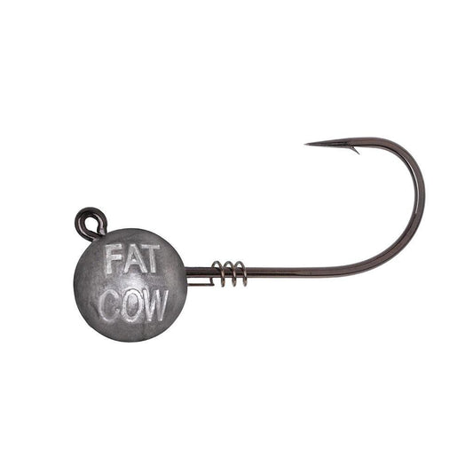 Fat Cow Screw Ball Jig Heads 7/0 Hook 2pk - Tackle World