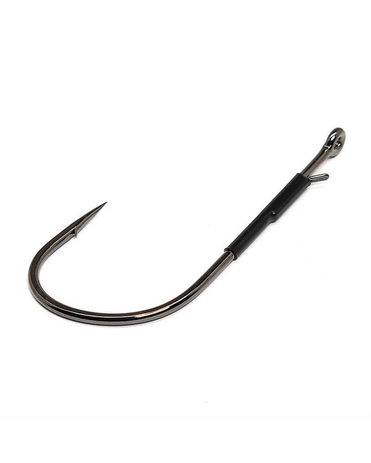 Gamakatsu Heavy Cover Worm with Tin Keeper Hooks NS Black - Tackle World