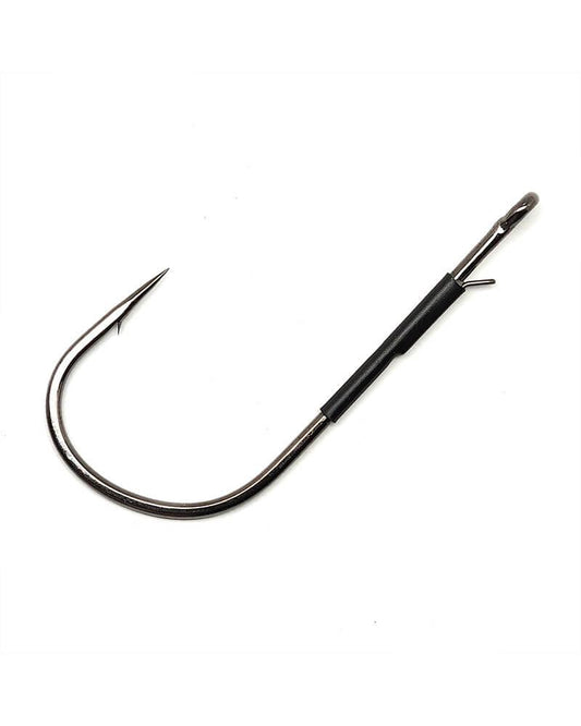 Gamakatsu Heavy Cover Worm with Tin Keeper Hooks NS Black - Tackle World