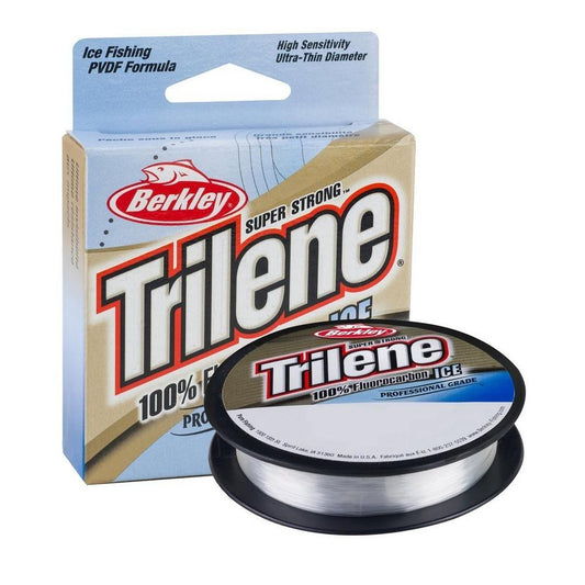 Berkley Trilene 100% Fluorocarbon Ice Clear Fishing Line 75YDS