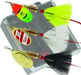 Mepps Bass Pocket Pac - #3 Aglia Dressed Inline Spinners - Tackle World