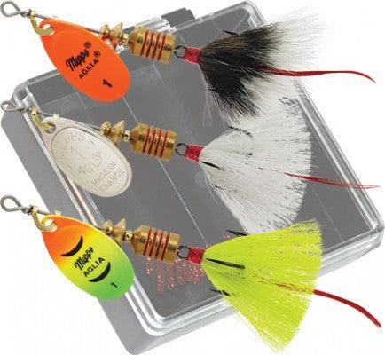 Mepps Trout Pocket Pac - #1 Aglia Dressed Inline Spinners - Tackle World