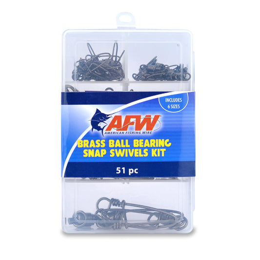 American Fishing Wire Brass Ball Bearing Snap Swivels w/Welded Rings-Accessories-American Fishing Wire-Tackle World